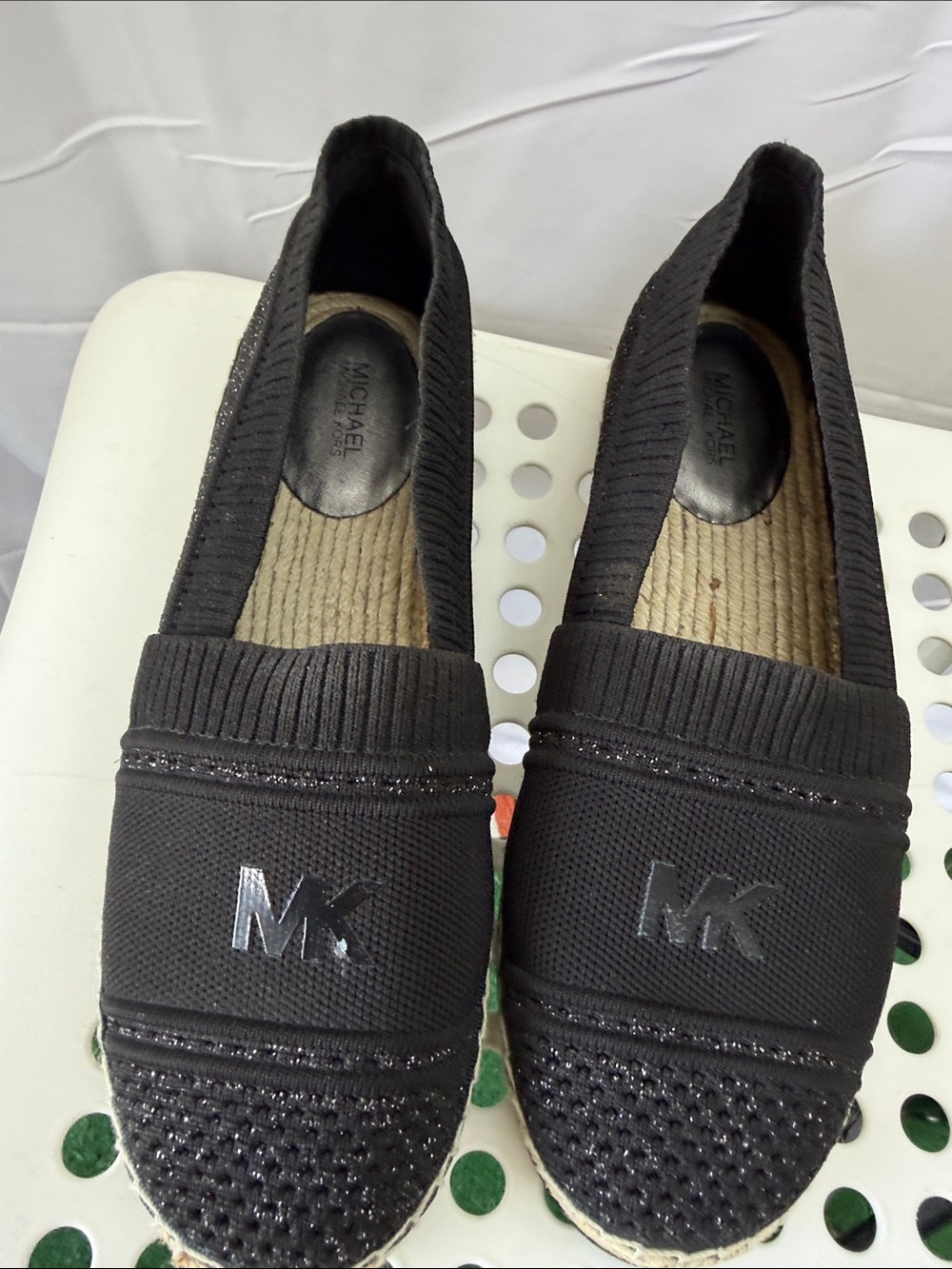 Michael Kors Men’s Black Knit Slip-On Espadrilles